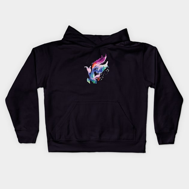 beautiful colour betta fish Kids Hoodie by MACIBETTA